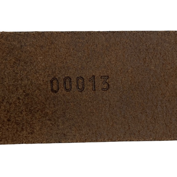 Distressed Leather Generic Double-O-Ring belt in Vintage Brown Size 30 - Picture 5 of 6